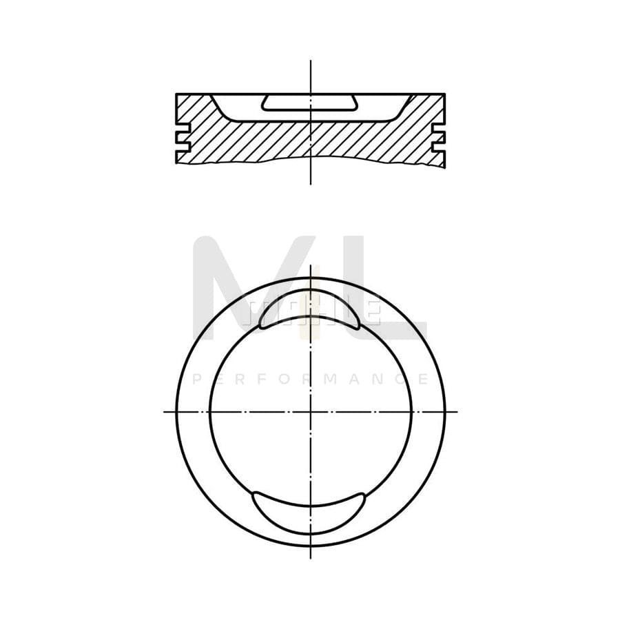 MAHLE ORIGINAL 029 73 02 Piston 75,51 mm, without cooling duct | ML Performance Car Parts