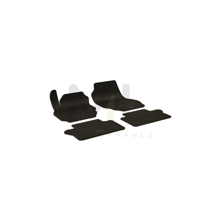 WALSER 50803 Floor mat set Elastomer, Front and Rear, Quantity: 4, Black | ML Performance Car Parts