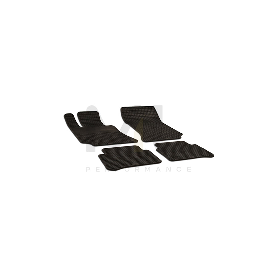 WALSER Tailored 50467 Floor mat set suitable for MERCEDES-BENZ E-Class Saloon (W212) Elastomer, Front and Rear, Quantity: 4, Black | ML Performance Car Parts