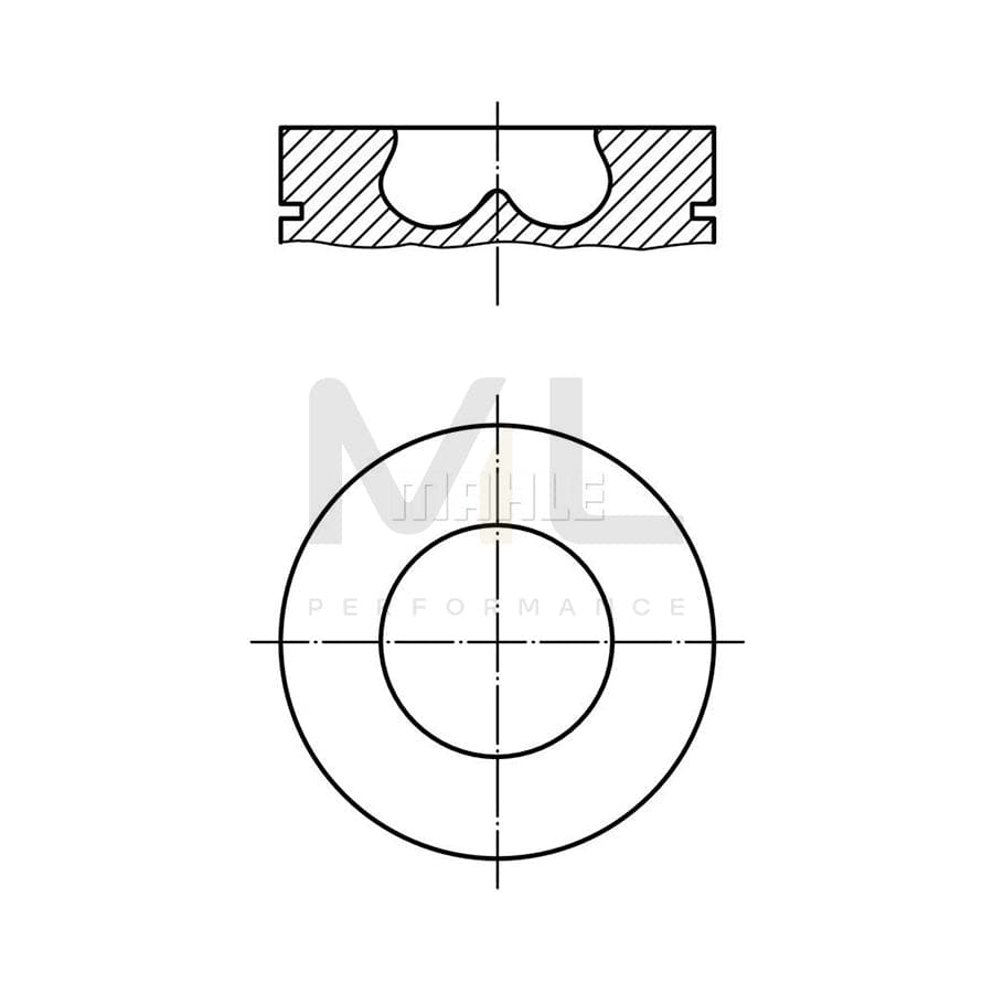 MAHLE ORIGINAL 033 PI 00102 000 Piston 83,0 mm, cooled piston ring carrier, with cooling duct, with piston ring carrier | ML Performance Car Parts