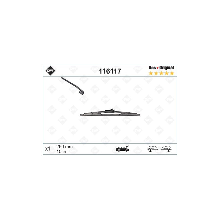 Swf Original Rear 116117 Wiper Blade | ML Performance EU Car Parts