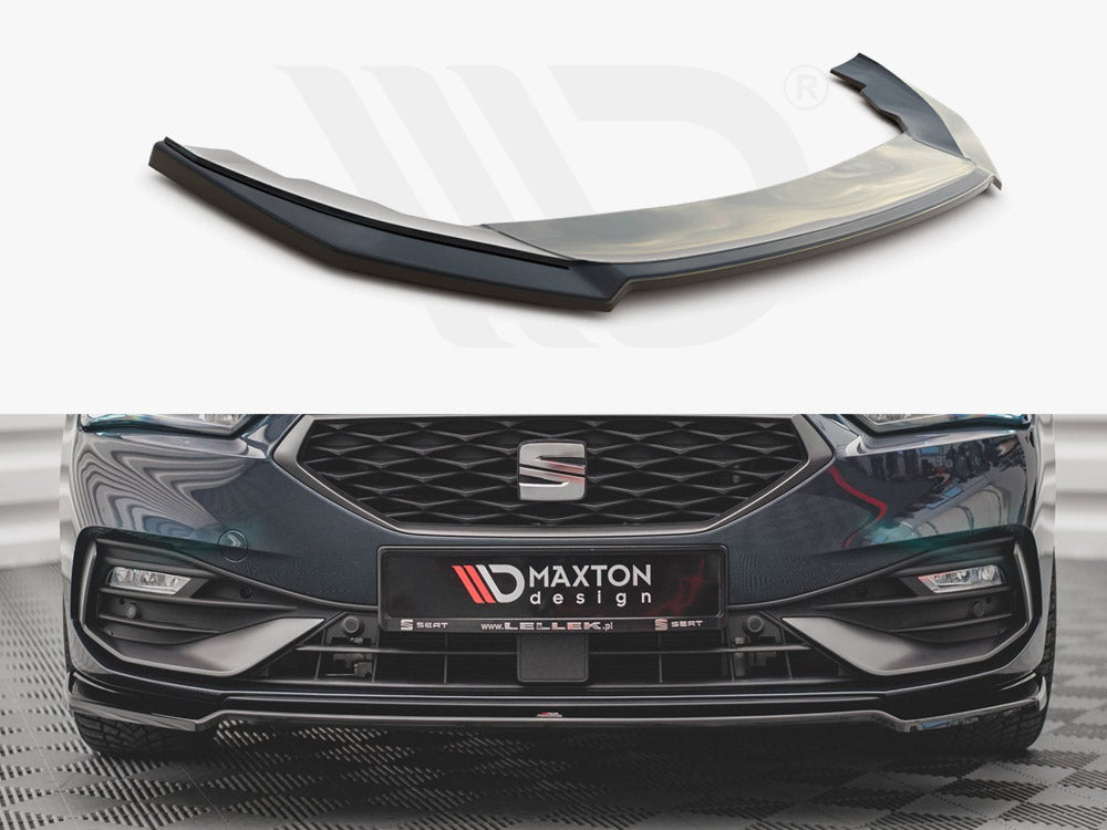 Maxton Design SE-LE-4-FR-FD4T Front Splitter V4 Seat Leon Fr MK4 (2020-) | ML Performance UK Car Parts