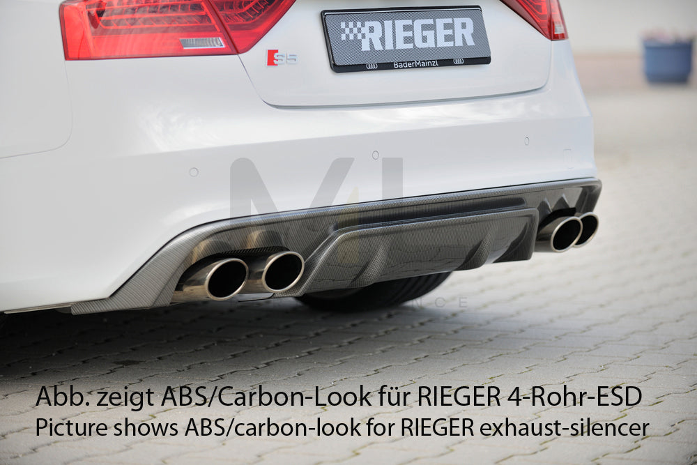 Rieger 00088036 Audi B8 B81 A5 Rear Diffuser 1 | ML Performance EU Car Parts