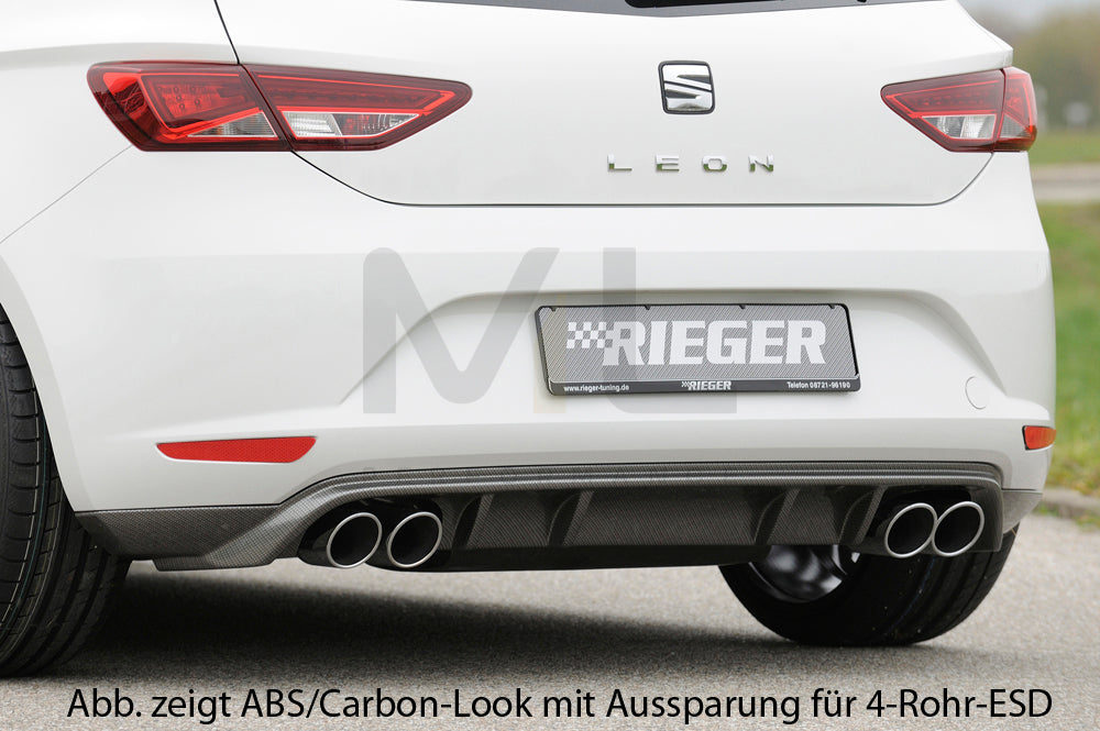 Rieger 00088067 SEAT 5F Leon Rear Diffuser 1 | ML Performance EU Car Parts