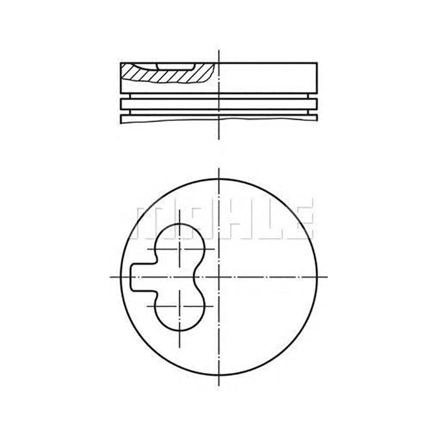 MAHLE ORIGINAL 029 79 02 Piston 77,01 mm, with piston ring carrier, without cooling duct | ML Performance Car Parts