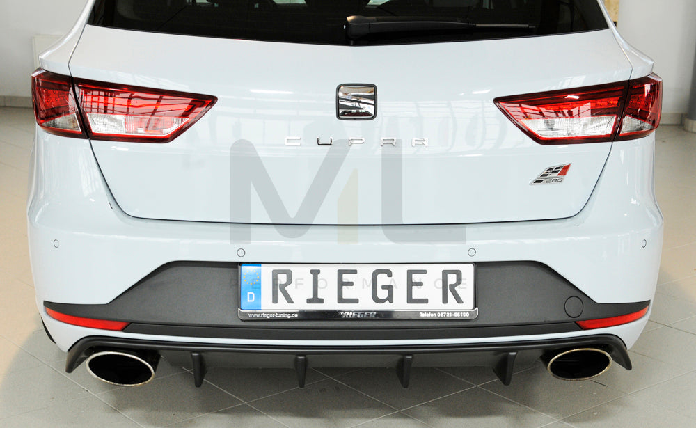 Rieger 00027024 SEAT 5F Leon Cupra Rear Diffuser 4 | ML Performance EU Car Parts