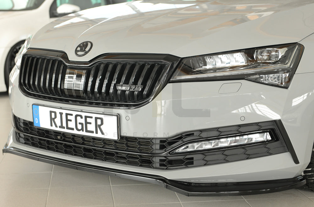 Rieger 00088175 Skoda 3T 3V Superb III Front Splitter 3 | ML Performance EU Car Parts