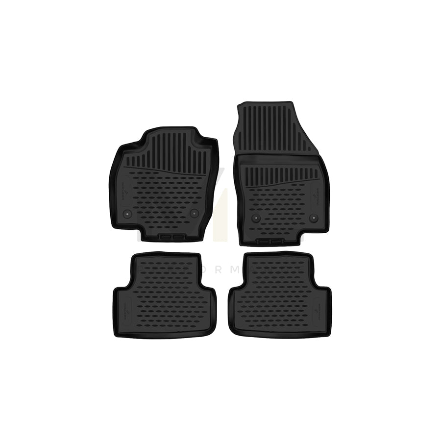 WALSER Tailored, XTR 75183 Floor mat set Elastomer, Front and Rear, Black | ML Performance Car Parts