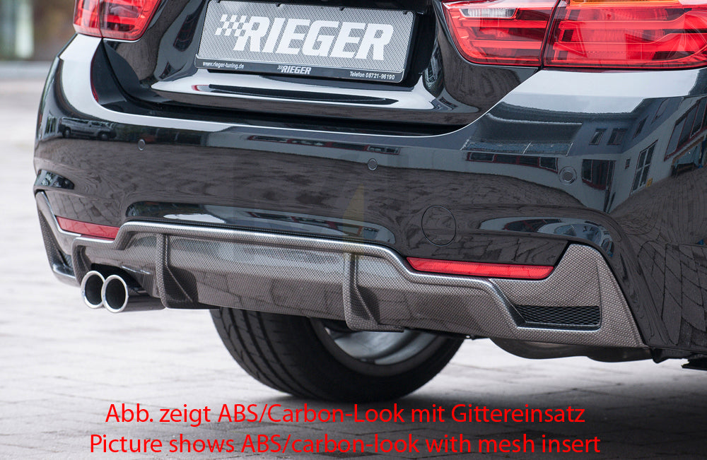 Rieger 00088055 BMW 4 Series F32 F33 F36 Rear Diffuser 5 | ML Performance EU Car Parts