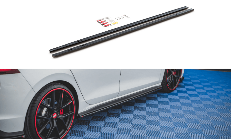 Maxton Design VW-GO-8-GTI-SD1T Side Skirts Diffusers Volkswagen Golf GTI / Clubsport / R-Line MK8 | ML Performance UK Car Parts