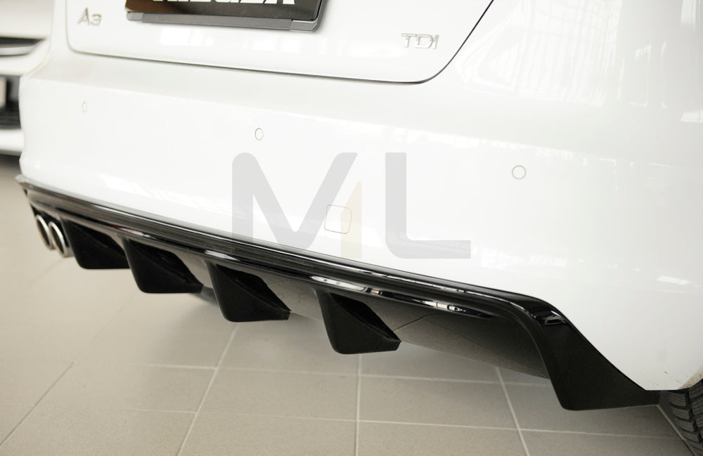 Rieger 00088100 Audi 8V A3 Rear Diffuser 7 | ML Performance EU Car Parts