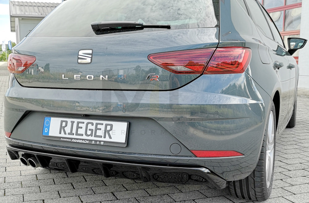 Rieger 00088132 SEAT 5F Leon FR Rear Diffuser 4 | ML Performance EU Car Parts