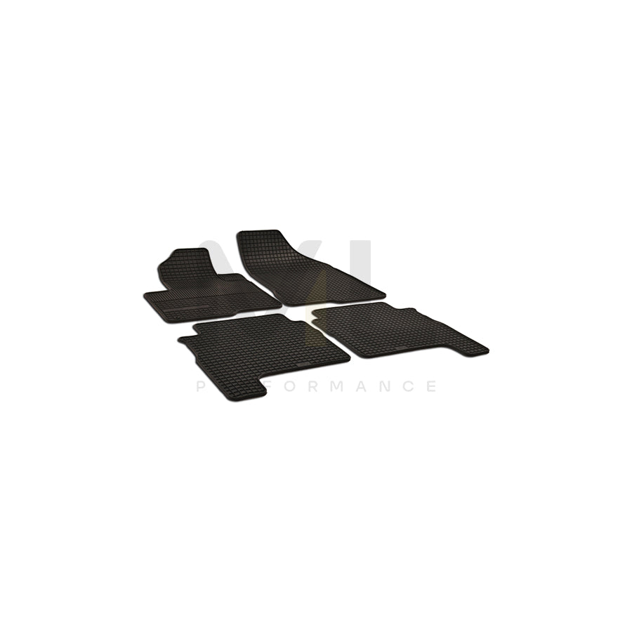 WALSER 50362 Floor mat set for HYUNDAI Santa Fe II (CM) Elastomer, Front and Rear, Quantity: 4, Black | ML Performance Car Parts