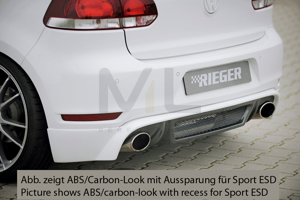 Rieger 00059526 VW Mk6 Golf GTI Rear Diffuser 1 | ML Performance EU Car Parts