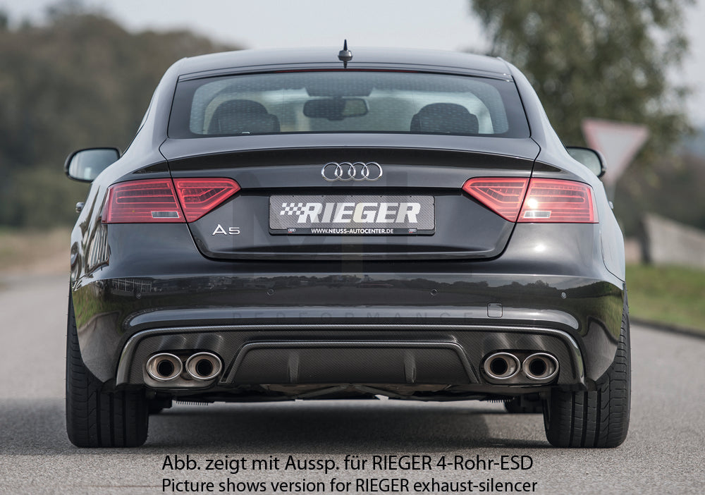 Rieger 00099222 Audi B8 B81 A5 Rear Diffuser 3 | ML Performance EU Car Parts