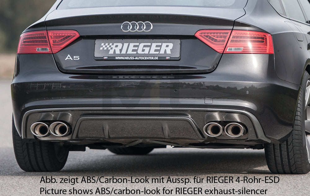 Rieger 00088040 Audi B8 B81 A5 Rear Diffuser 1 | ML Performance EU Car Parts