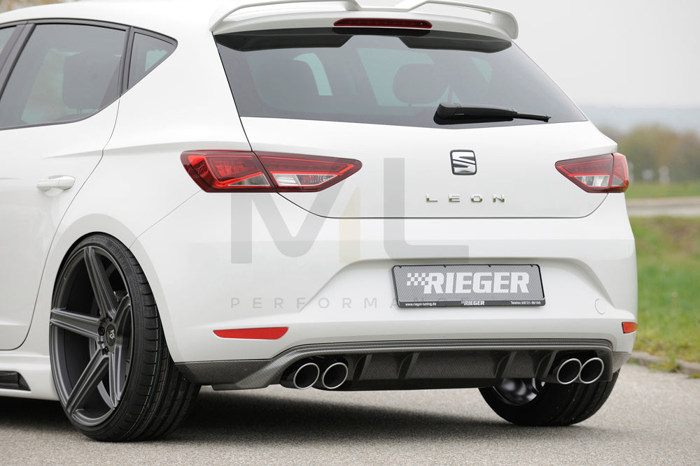 Rieger 00099248 SEAT 5F Leon Rear Diffuser 2 | ML Performance EU Car Parts