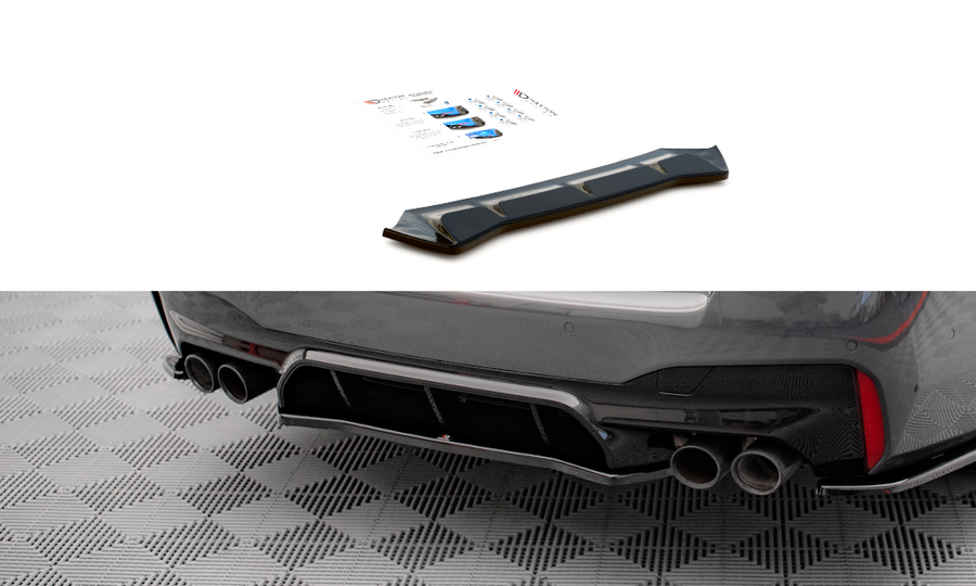 Maxton Design BM-5-90-M-RD1T Central Rear Splitter BMW M5 F90 | ML Performance UK Car Parts