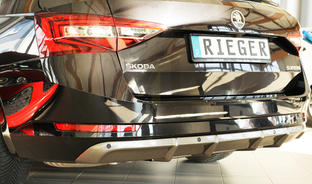 Rieger 00099364 Skoda 3T 3V Superb III Rear Diffuser 5 | ML Performance EU Car Parts