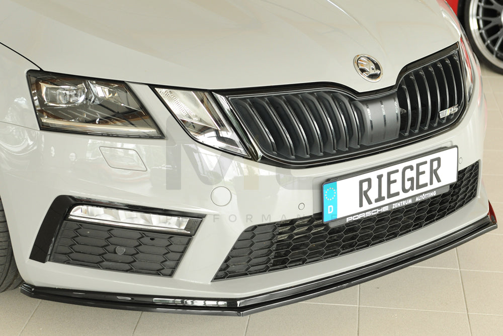 Rieger 00088140 Skoda 5E Octavia RS Front Splitter 2 | ML Performance EU Car Parts