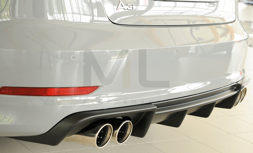 Rieger 00056808 Audi 8V A3 Rear Diffuser 4 | ML Performance EU Car Parts