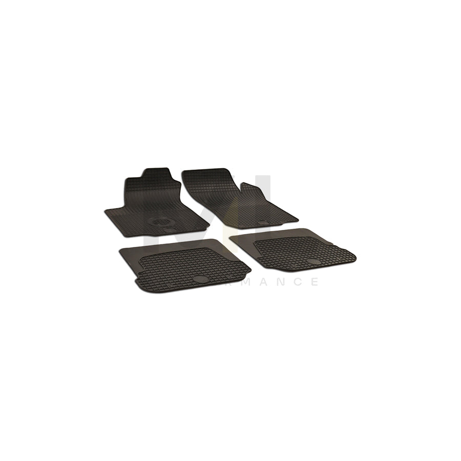 WALSER 50504 Floor mat set for SKODA OCTAVIA Elastomer, Front and Rear, Quantity: 4, Black | ML Performance Car Parts