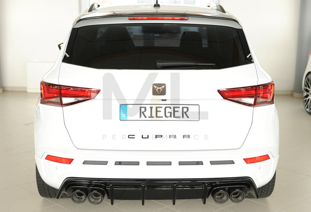 Rieger 00088228 SEAT 5FP Ateca Cupra Rear Diffuser 8 | ML Performance EU Car Parts