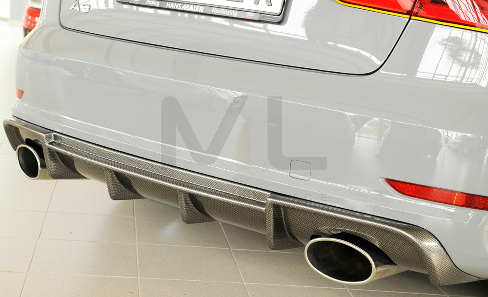 Rieger 00099369 Audi 8V Rear Diffuser (A3 & S3) 2 | ML Performance EU Car Parts