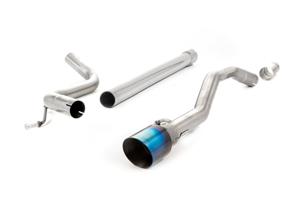 MillTek SSXVW486 Volkswagen Up! Non-Resonated Cat-Back Exhaust with GT-90 Burnt Titanium Trim