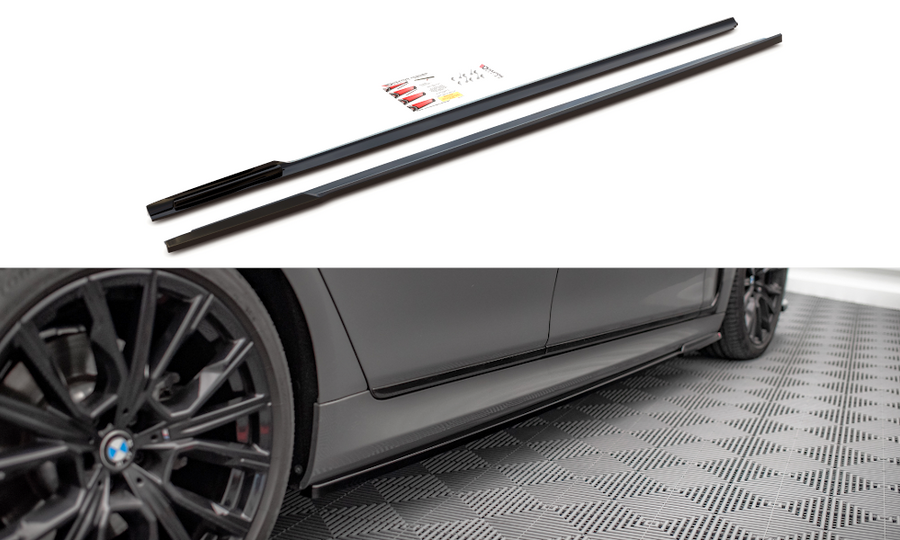 Maxton Design BM-7-11F-MPACK-SD1T Side Skirts Diffusers BMW Series 7 G11 M-Pack Facelift | ML Performance UK Car Parts