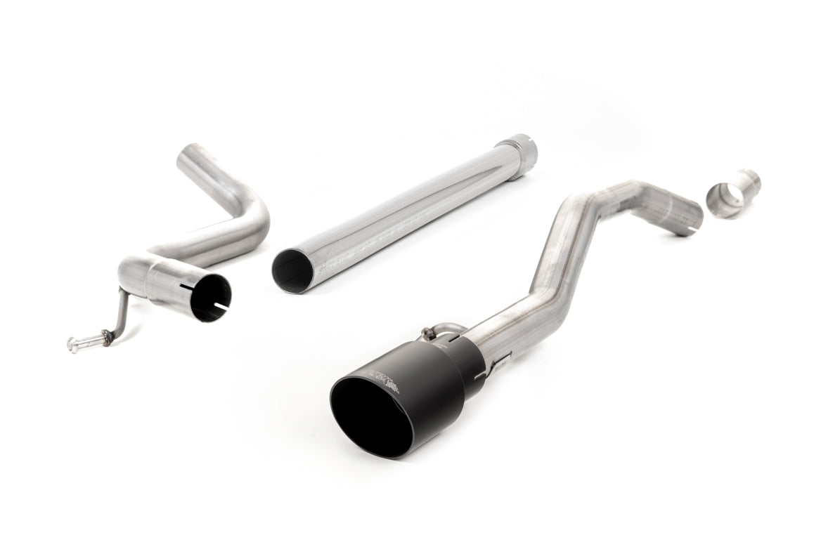 MillTek SSXVW484 Volkswagen Up! Non-Resonated Cat-Back Exhaust with GT-90 Cerakote Black Trim