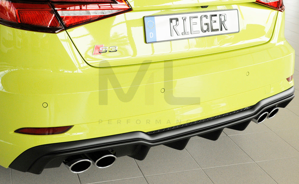 Rieger 00056821 Audi 8V S3 Rear Diffuser 7 | ML Performance EU Car Parts