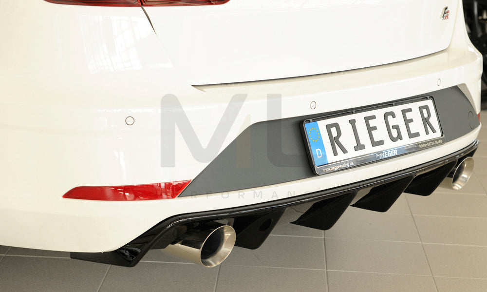 Rieger 00088177 SEAT 5F Leon FR Rear Diffuser 3 | ML Performance EU Car Parts