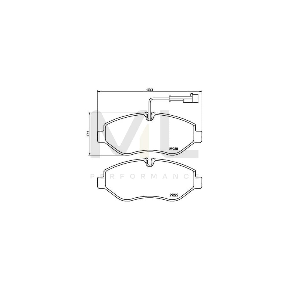 Brembo P 56 066 Brake Pad Set With Brake Caliper Screws | ML Performance Car Parts