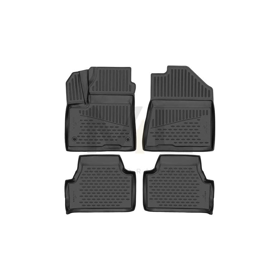 WALSER Tailored, XTR 75246 Floor mat set Elastomer, Front and Rear, Black | ML Performance Car Parts