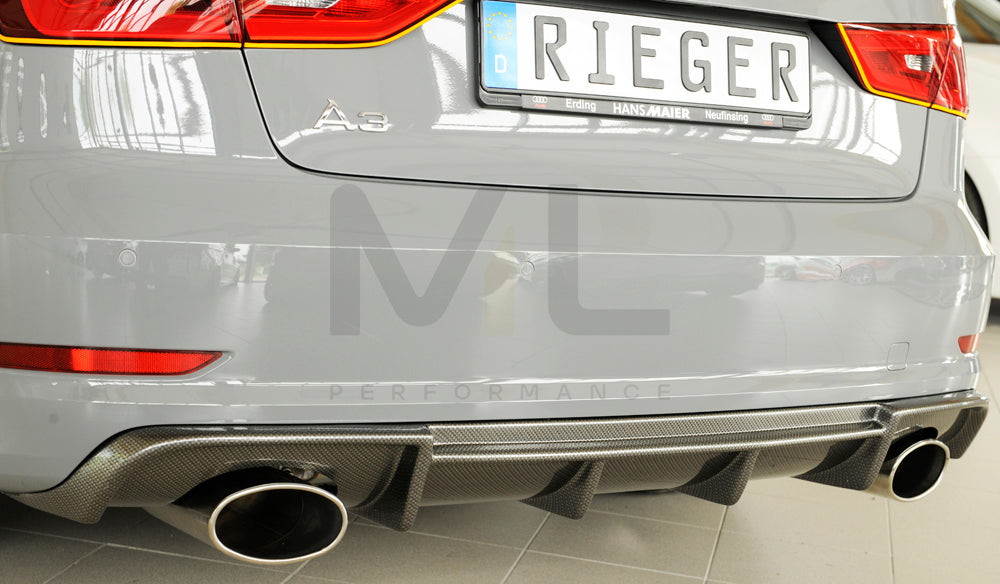 Rieger 00099369 Audi 8V Rear Diffuser (A3 & S3) 6 | ML Performance EU Car Parts