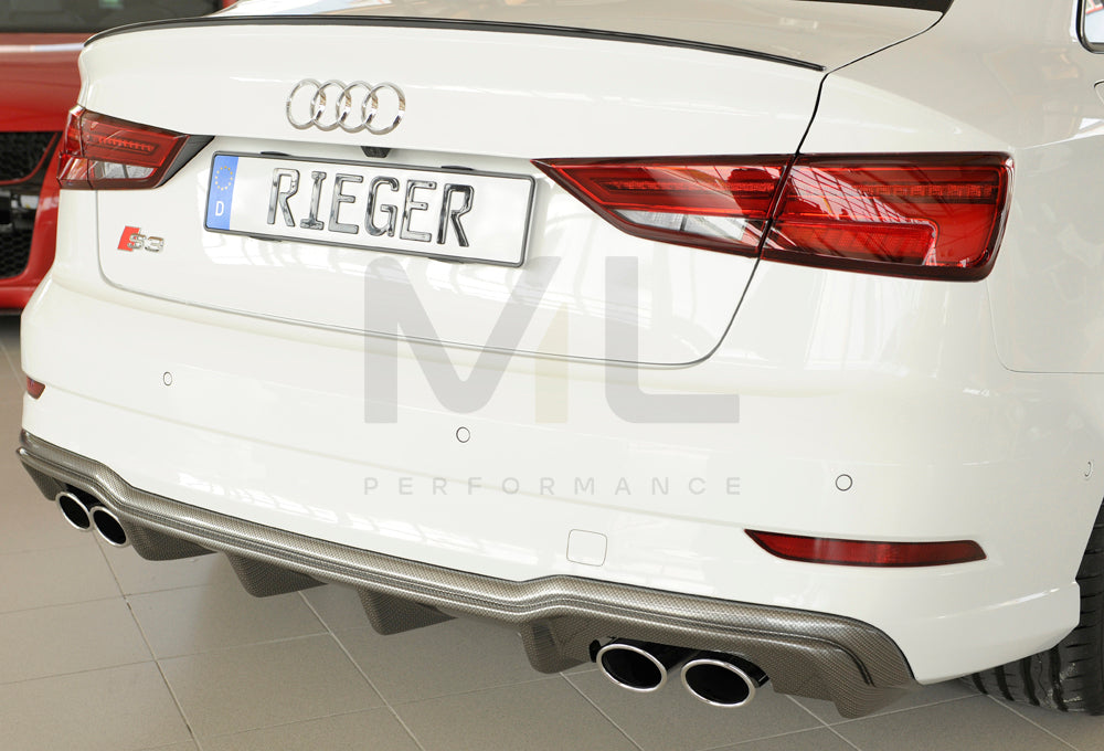 Rieger 00099615 Audi 8V S3 Rear Diffuser 5 | ML Performance EU Car Parts