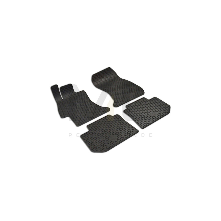 WALSER RubberLine 50849 Floor mat set Elastomer, Front and Rear, Quantity: 4, Black | ML Performance Car Parts