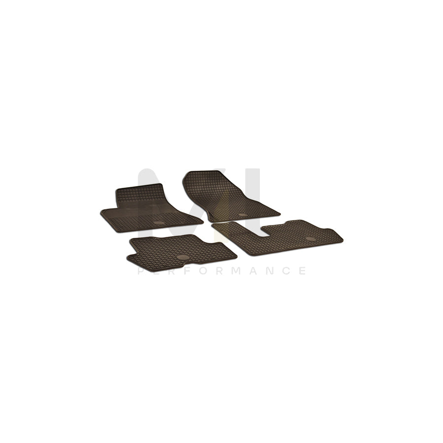 WALSER Tailored 50398 Floor mat set Elastomer, Front and Rear, Quantity: 4, Black | ML Performance Car Parts