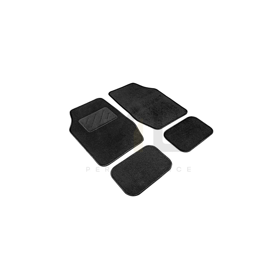 WALSER Smart 14591 Floor mat set Polyester, Front and Rear, Black | ML Performance Car Parts