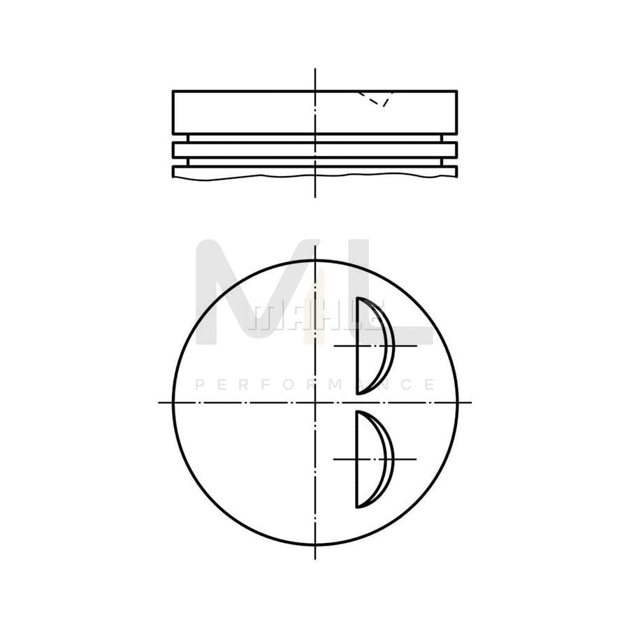 MAHLE ORIGINAL 448 17 01 Piston 79,4 mm, with piston rings, without cooling duct | ML Performance Car Parts