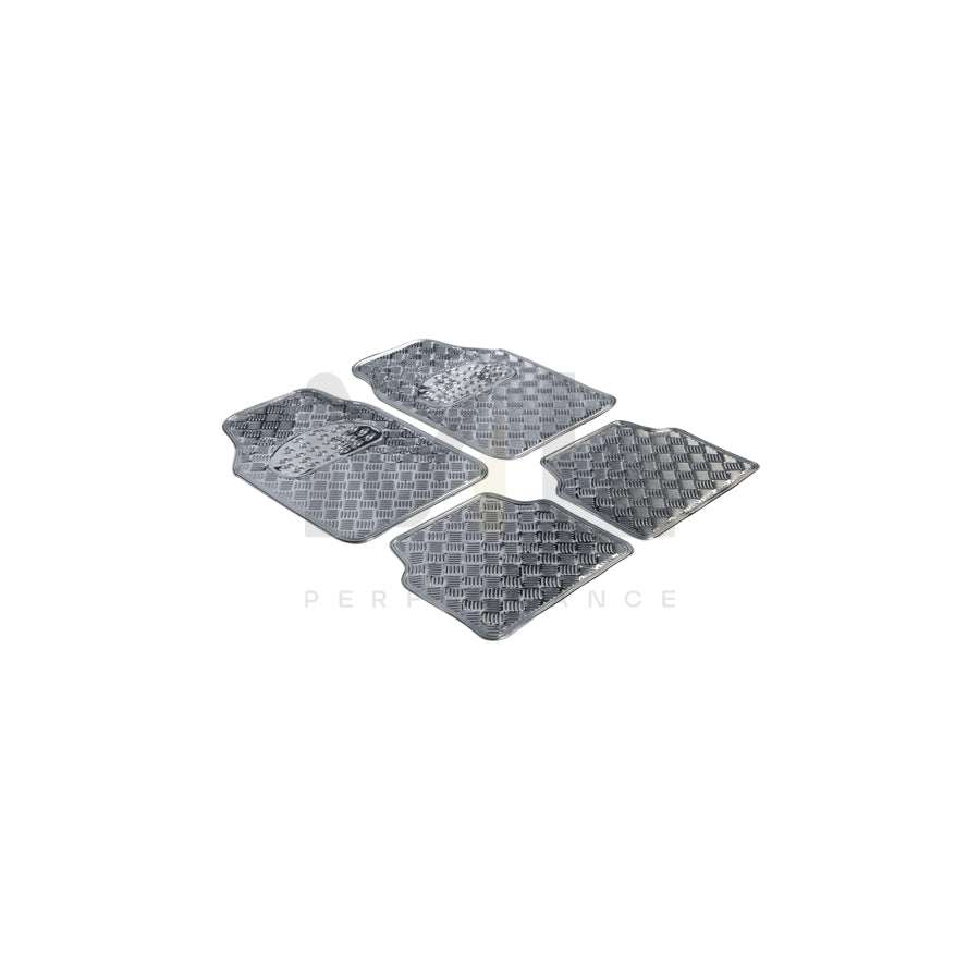 WALSER Universal fit, Metallic 28028 Floor mat set Elastomer, Front and Rear, Quantity: 4, Grey/silver | ML Performance Car Parts