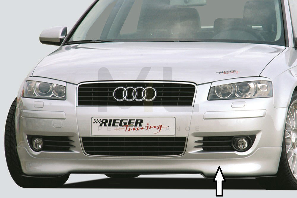 Rieger 00056700 Audi 8P A3 Front Splitter 1 | ML Performance EU Car Parts