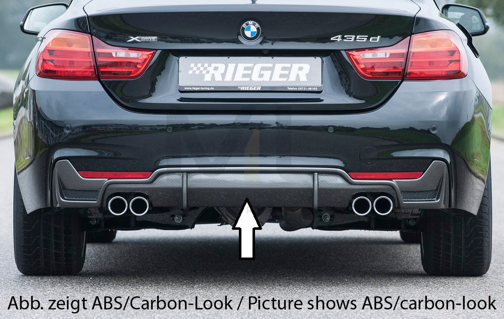 Rieger 00088074 BMW 4 Series F32 F33 F36 Rear Diffuser 1 | ML Performance EU Car Parts