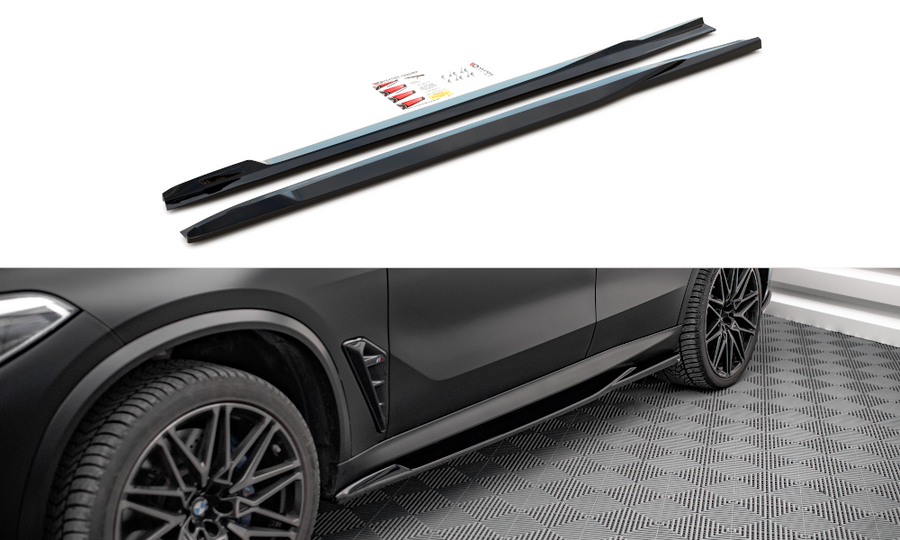 Maxton Design BM-X5M-05-SD1T Side Skirts Diffusers BMW X5 M F95 | ML Performance UK Car Parts