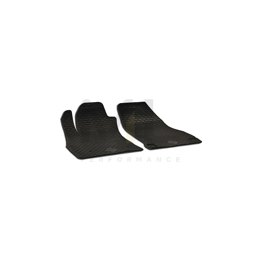 WALSER Tailored 50758 Floor mat set Elastomer, Front, Quantity: 2, Black | ML Performance Car Parts