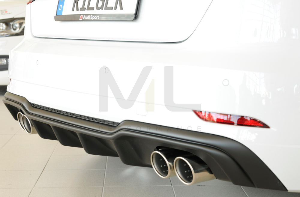 Rieger 00056822 Audi 8V A3 Rear Diffuser 4 | ML Performance EU Car Parts