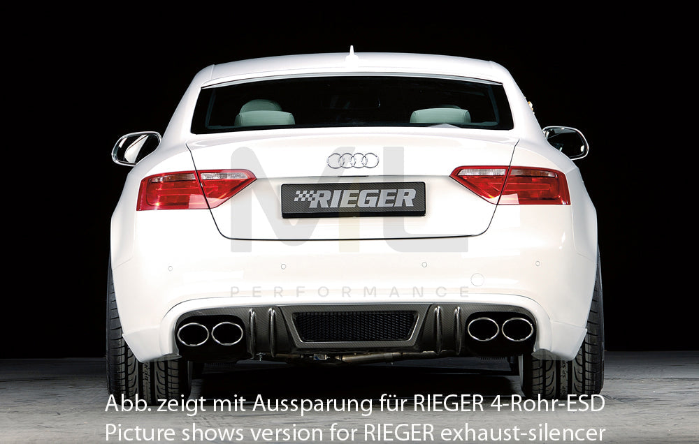 Rieger 00099075 Audi B8 B81 A5 Rear Diffuser 4 | ML Performance EU Car Parts