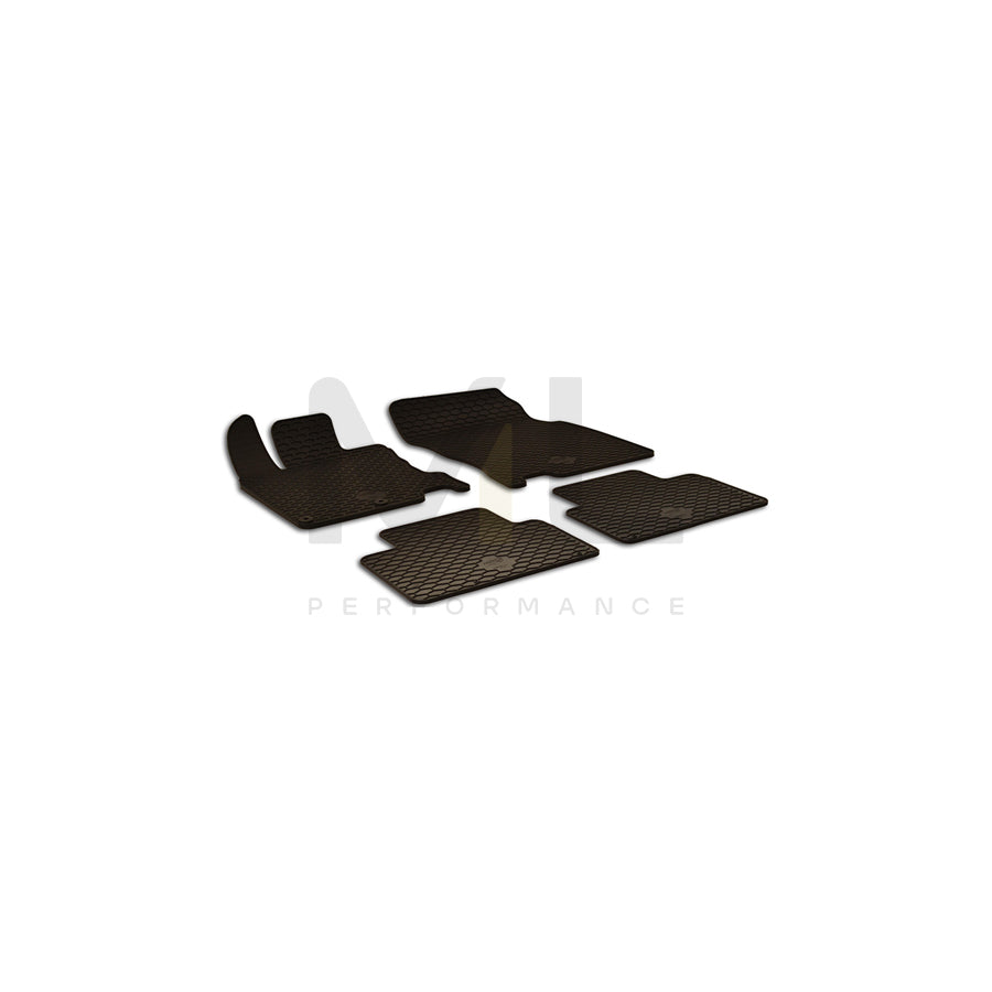 WALSER 50783 Floor mat set for NISSAN Qashqai II (J11) Elastomer, Front and Rear, Quantity: 4, Black | ML Performance Car Parts