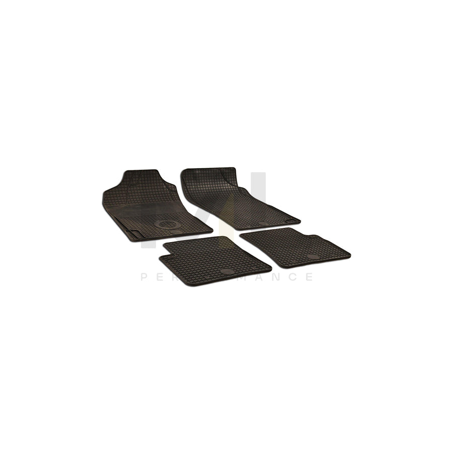 WALSER 50644 Floor mat set Elastomer, Front and Rear, Quantity: 4, Anthracite/Black | ML Performance Car Parts